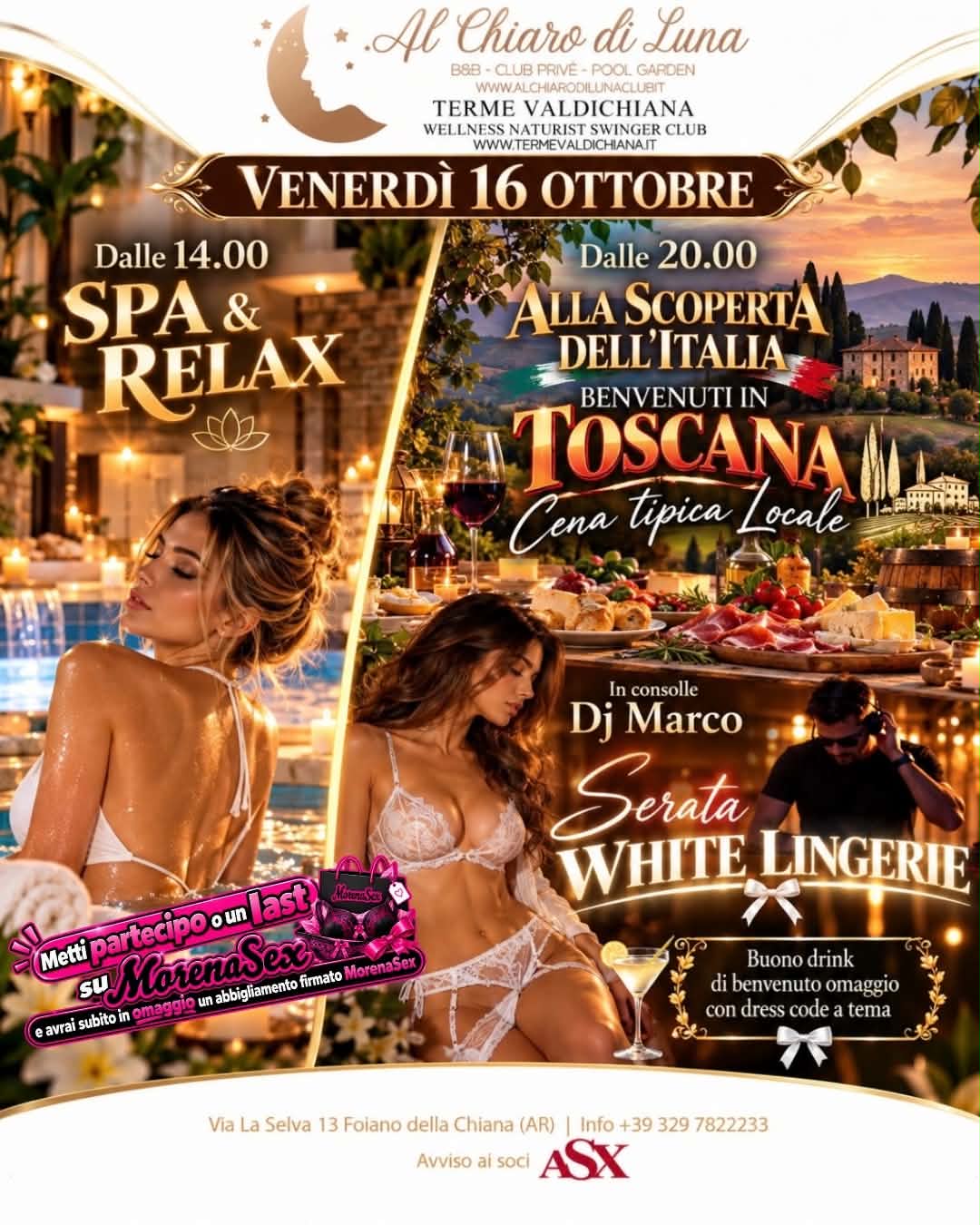 ALLA SCOPERTA DELL’ITALIA – TOSCANA WHITE LINGERIE NIGHT 🤍✨